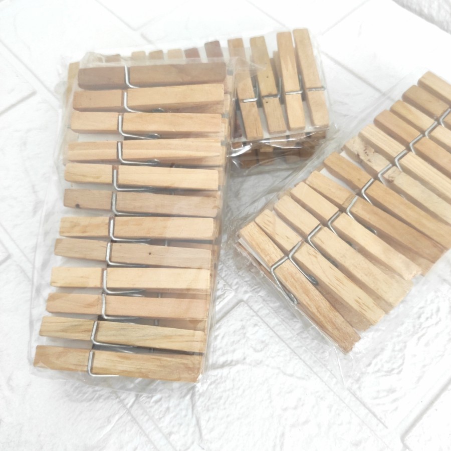 Jepitan kayu isi 24 pcs panjang 7,5cm