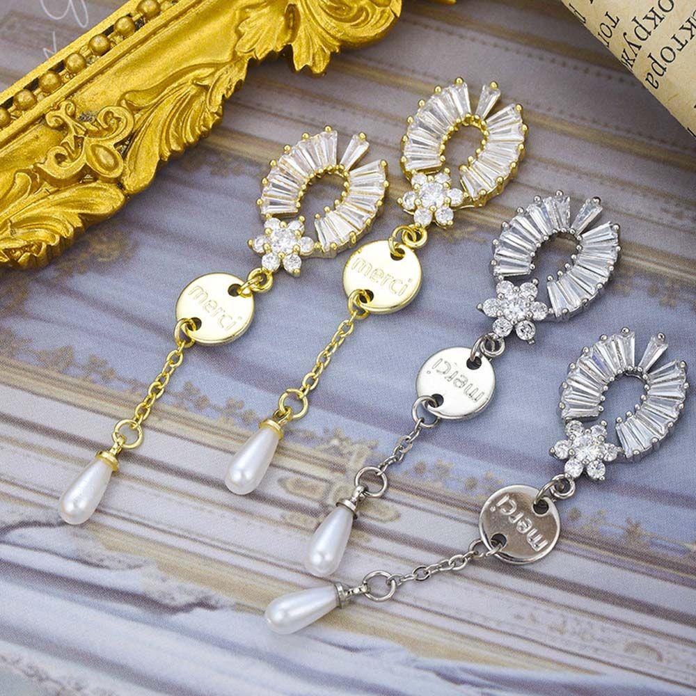 Mxbeauty Perhiasan Nail Art 3D Mewah Mutiara Charms Manicure Tools Logam Zirkon Kuku Rhinestones