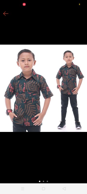 Kemeja Batik Anak Cowok  Sengon