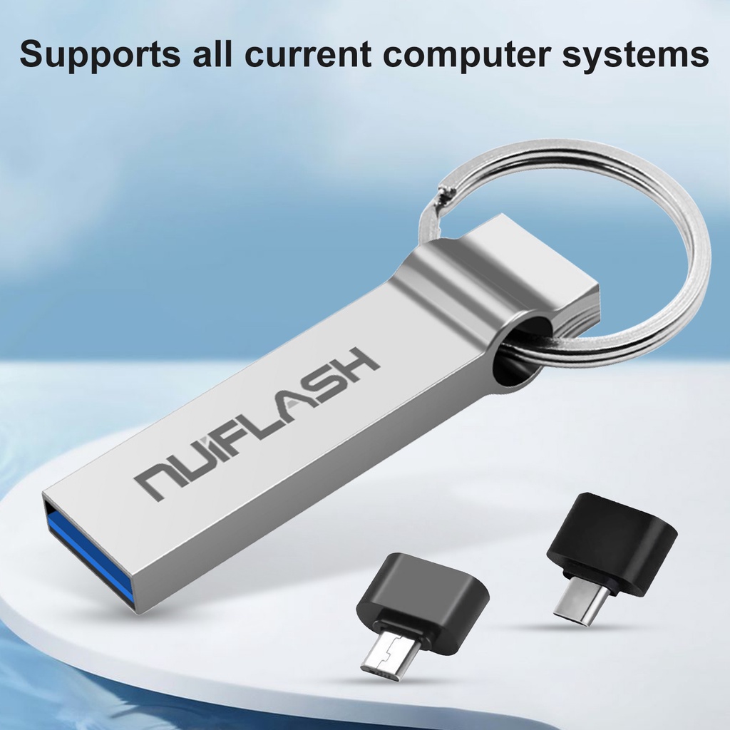 Flash Disk USB Mini Bahan Metal Anti Air Kapasitas 512GB / 1TB / 2TB Untuk Nuiflash U Disk Komputer