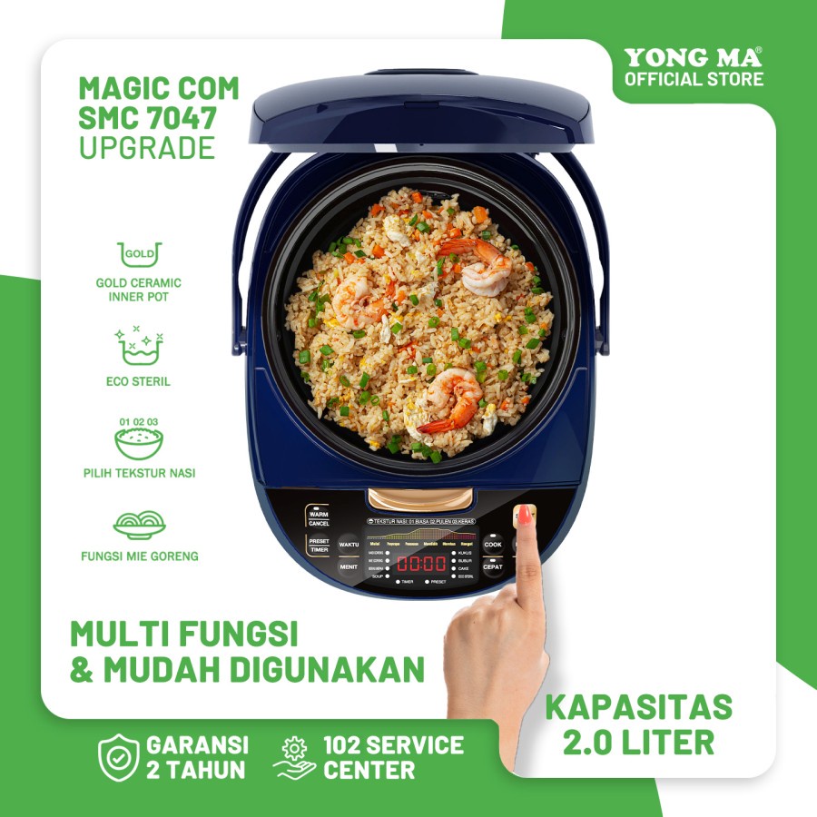 Rice Cooker YongMa SMC7047 2LITER / Magic Com Yong Ma SMC 7047 Penanak Nasi Digital