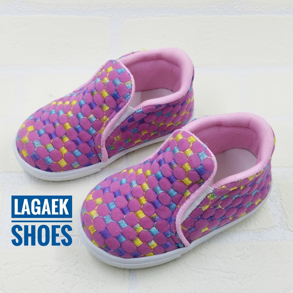 Sepatu Anak Perempuan Slip On Pink Usia 4 Tahunan Reject Layak Pakai Minus Sedikit [SEPATU ANAK REJECT]