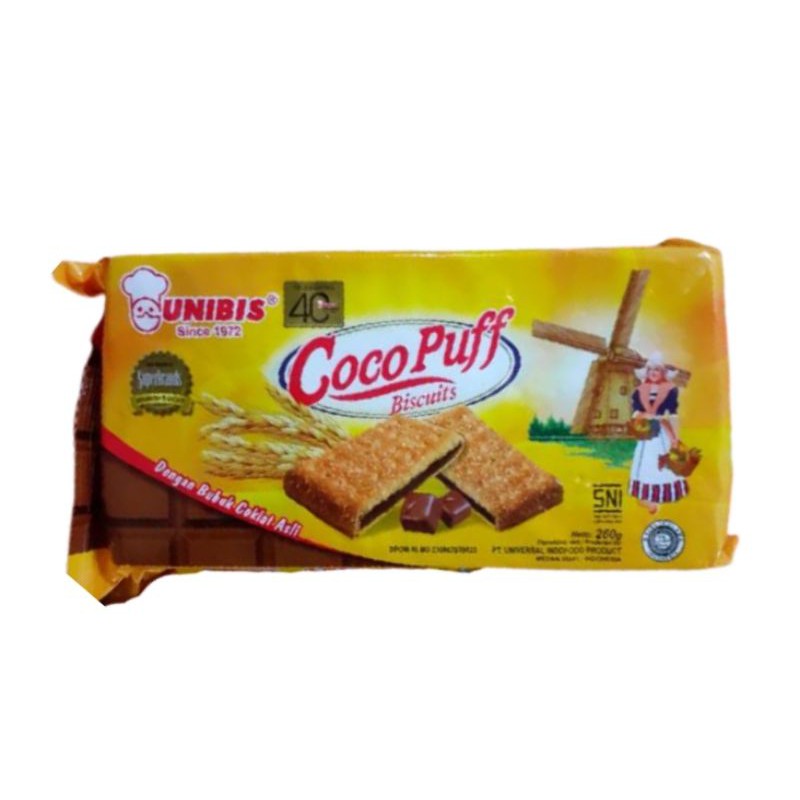 

UNIBIS COCO PUFF BISCUIT 260GR - biskuit bubuk coklat asli