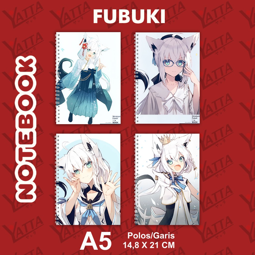 

Notebook Anime ukuran A5 14,6 cm x 21 cm Hololive JP - Fubuki YOTAKUSHOP