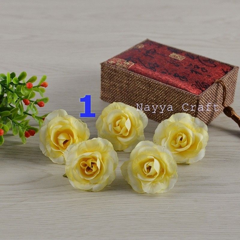 Kepala bunga mawar peony kelopak bunga artificial kecil hiasan dekorasi mahar craft-1