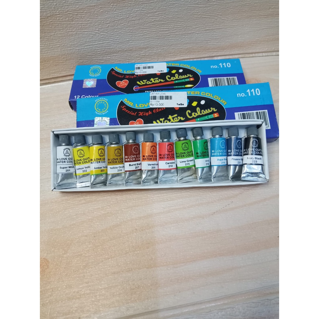 

Water Colour Mr.Love Guitar No.110 Cat Air 12 Warna