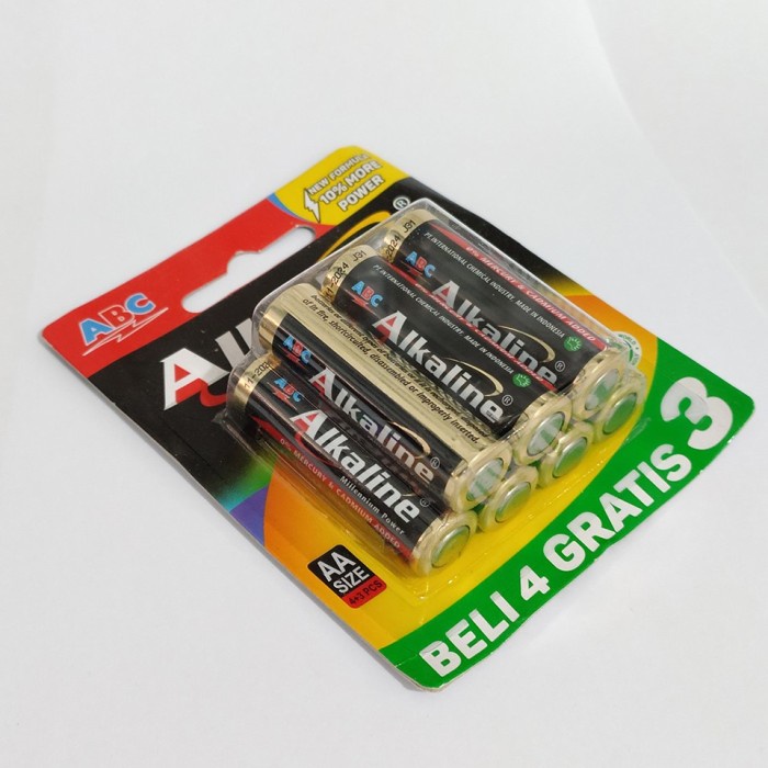 Unik BATU BATTERY BATREI ORIGINAL ABC ALKALINE AA A2 ISI 7 PCS ABC A2 Berkualitas