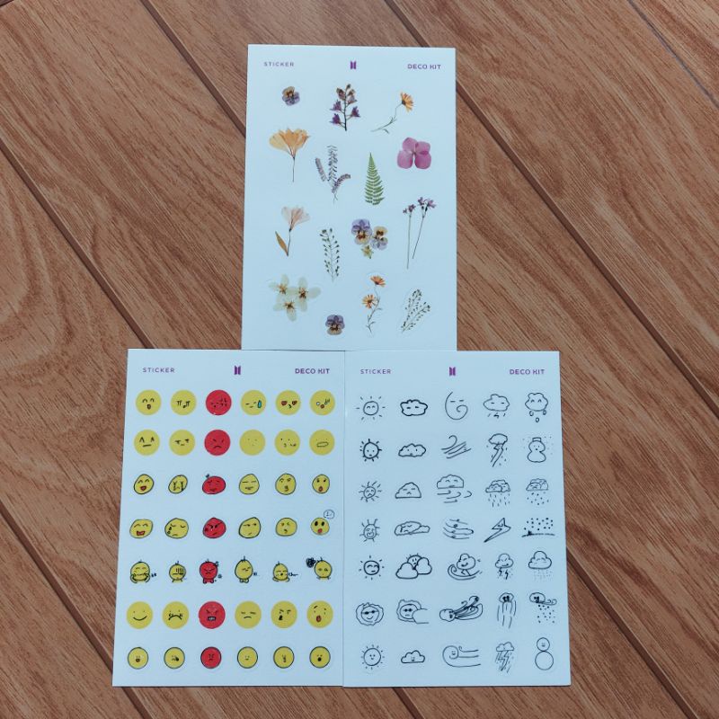 OFFICIAL CLEAR STICKER SET DECO KIT BTS || STIKER DECO KIT || STICKER DECO KIT || NAMJOON RM SEOKJIN