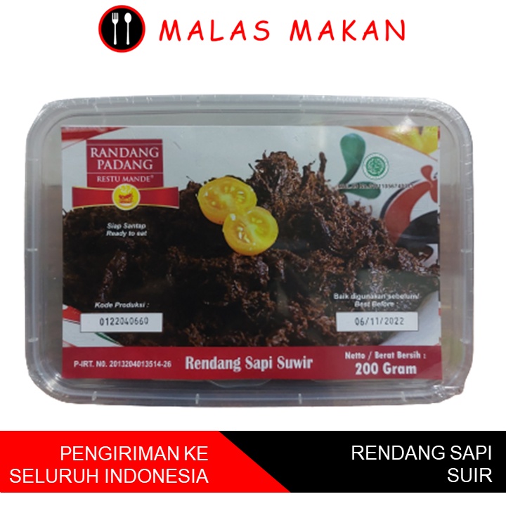 

Rendang Suir Suwir Sapi Restu Mande 200gr