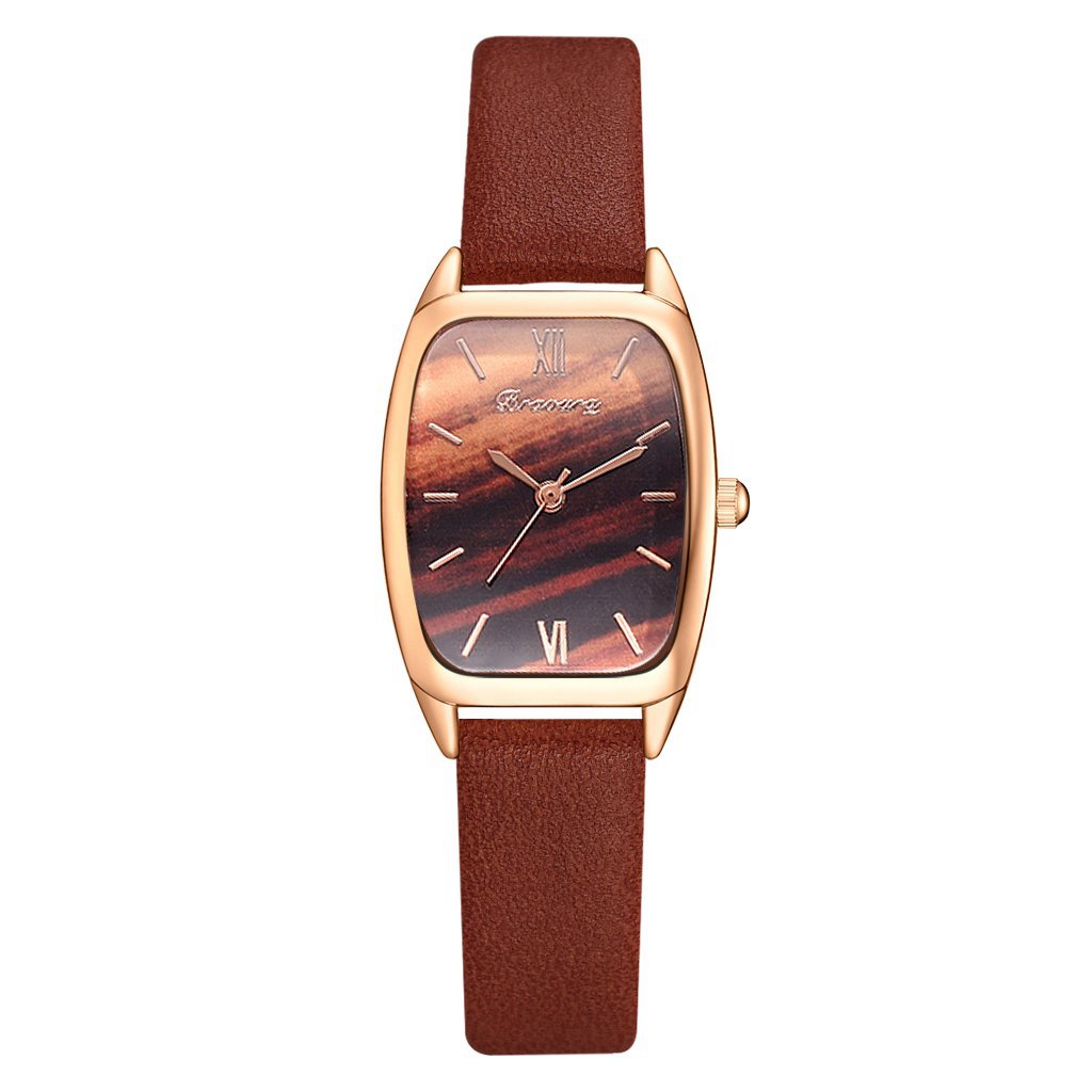 Jam Tangan Wanita Casual Fashion Women Square Dial Leather Watch Hot Selling Quartz Couple Watches