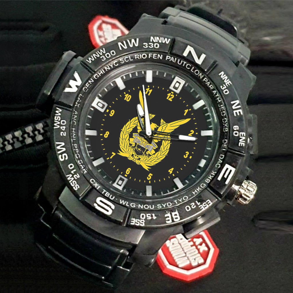 (EXCLUSIVE) Jam Tangan LOGO TNI - AU Sport Bagus