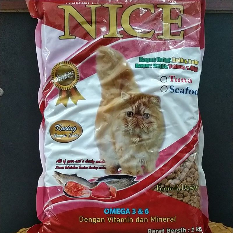 Makanan kucing NICE IKAN 1KG
