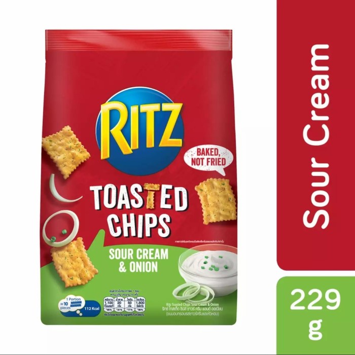 

⭐ COD ⭐ Ritz Toasted Chips Sour Cream & Onion (229g) Ready Stock