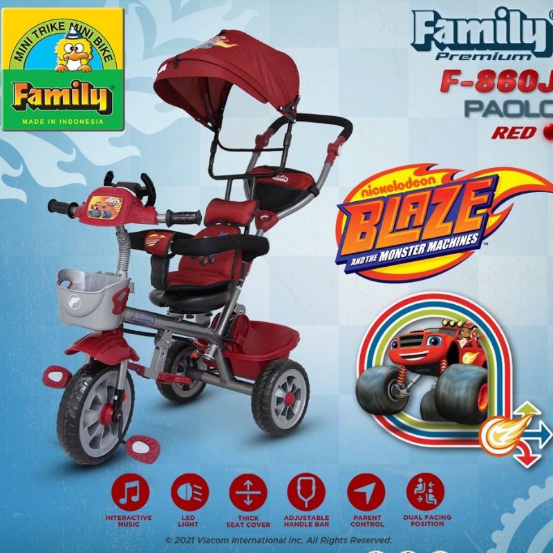 Sepeda Anak Roda 3 Tiga Family Tricycle F 360H, F362, F 329HT, F 860J, F 960, Family Marcel / Sepeda Stroller Family