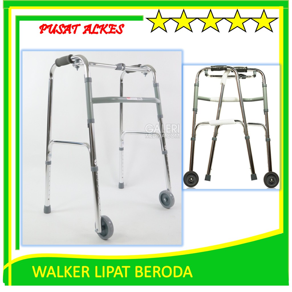 (Original) Alat Bantu Jalan Walker Roda Alat Bantu Manula Lansia Walker Pakai Roda Alat Bantu Jalan