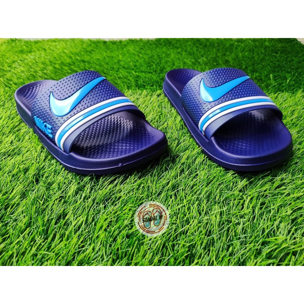 Sandal  Slip On Bahan Karet Eva Import Model Logo Nike - Sendal Impor Selop Pria Wanita Dewasa - Bir