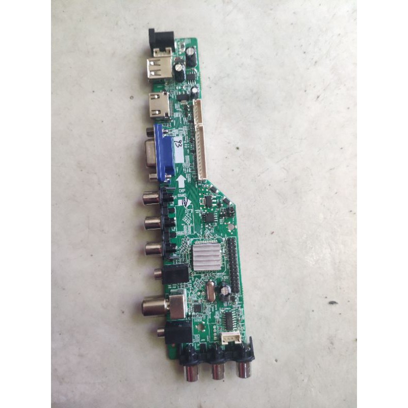 board lcd universal 3663 dvbt2/analog tv full kelengkapan