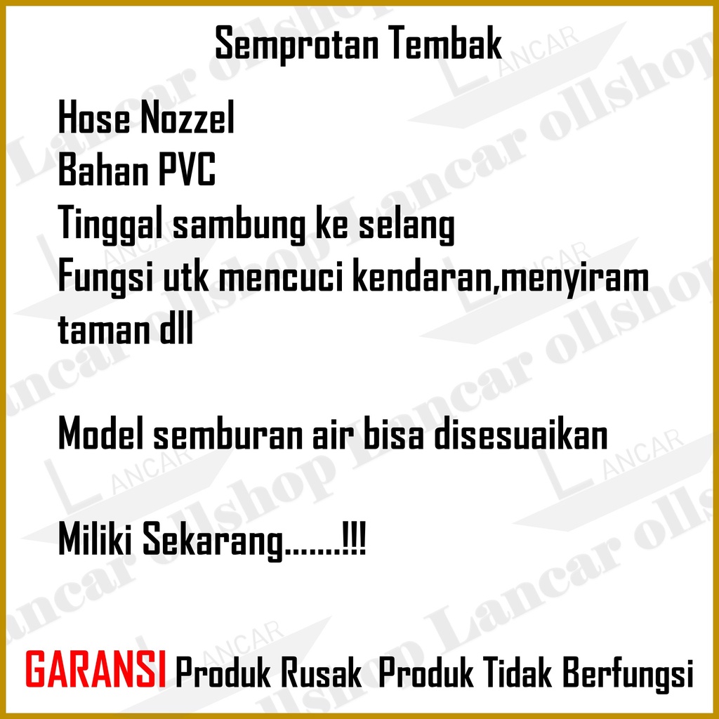 Semprotan Selang Air Tembak Taman - Semprotan Taman - Semprotan motor