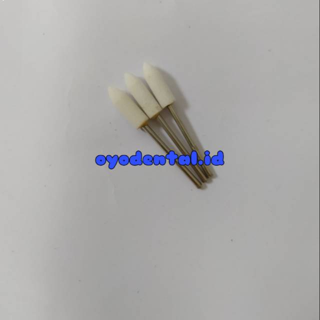 Dental white stone cone bur poles akrilik acrylic
