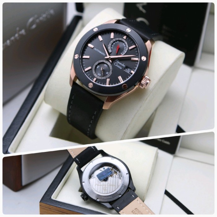 [Free Baterai] JAM TANGAN PRIA ALEXANDRE CHRISTIE AC 3044 AUTOMATIC LEATHER ORIGINAL GARANSI RESMI 1 TAHUN