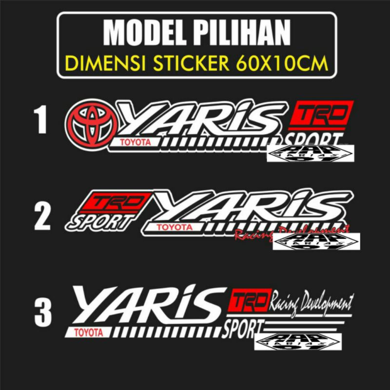 stiker Cutting kaca depan Yaris, stiker kaca mobil