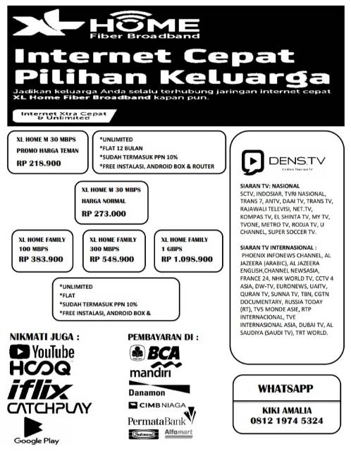 Yuk Simak Harga Paket Xl Home Fiber 