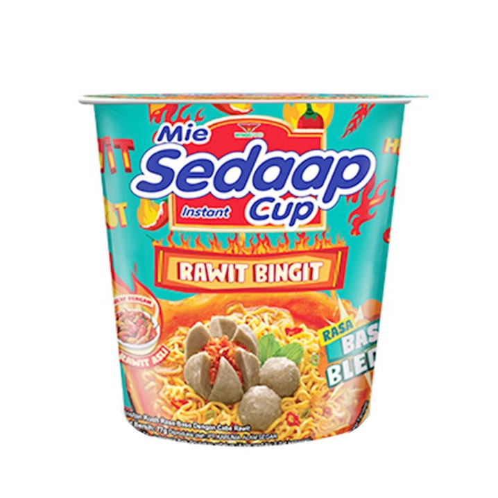 

Mie Sedaap Instant Cup Rasa Bakso Bleduk 77 gr