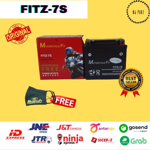 Accu Motor MF FITZ-7S Honda Vario 150 CC GS YUASA MOTOBATT AKI MURAH AKI BAGUS BATRE MOTOR AKI LARIS