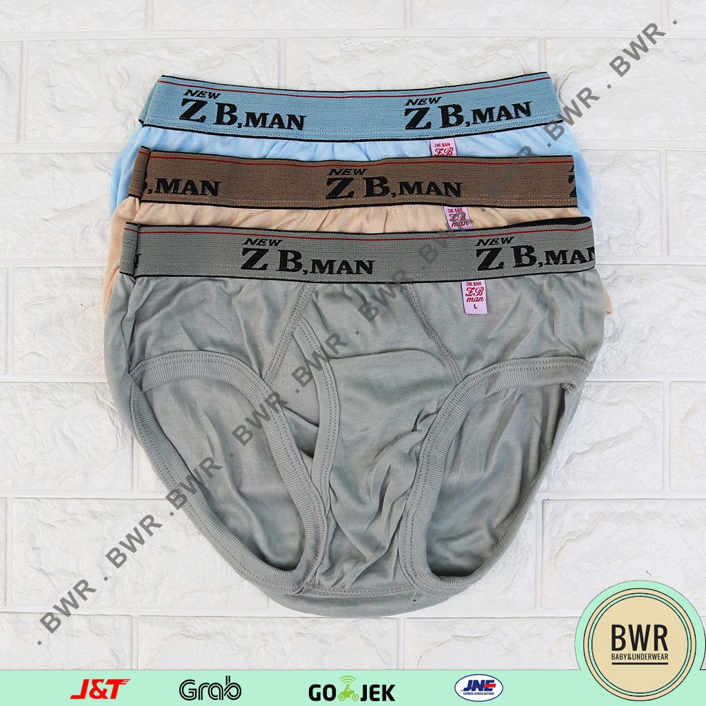 Grosir [ 6pc ] CD ZB MAN BOXER Jumbo | Celana Dalam Pria Sempak Karet Boxer Berkualitas - Bwr