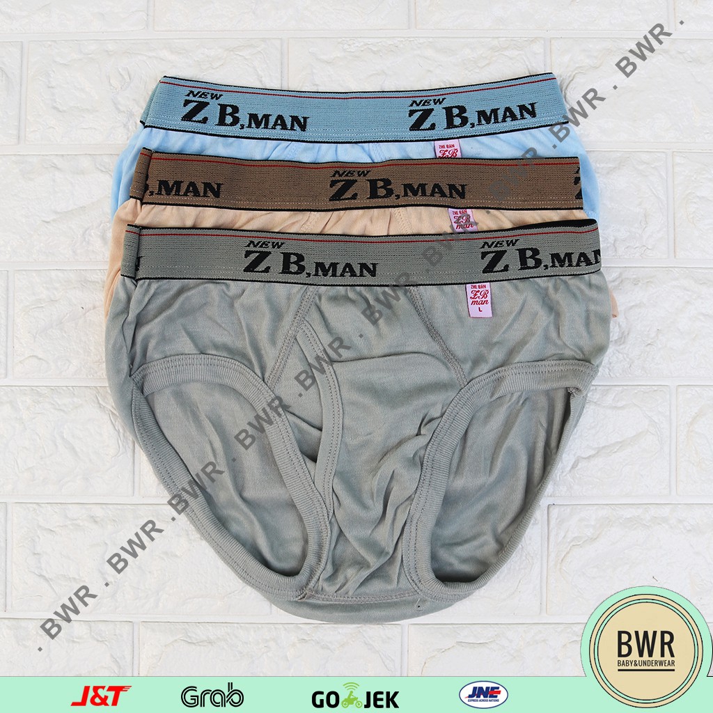 [ 1 Losin ] CD ZB Man BOXER Jumbo | Celana Dalam Pria Sempak Karet Boxer Berkualitas - Bwr