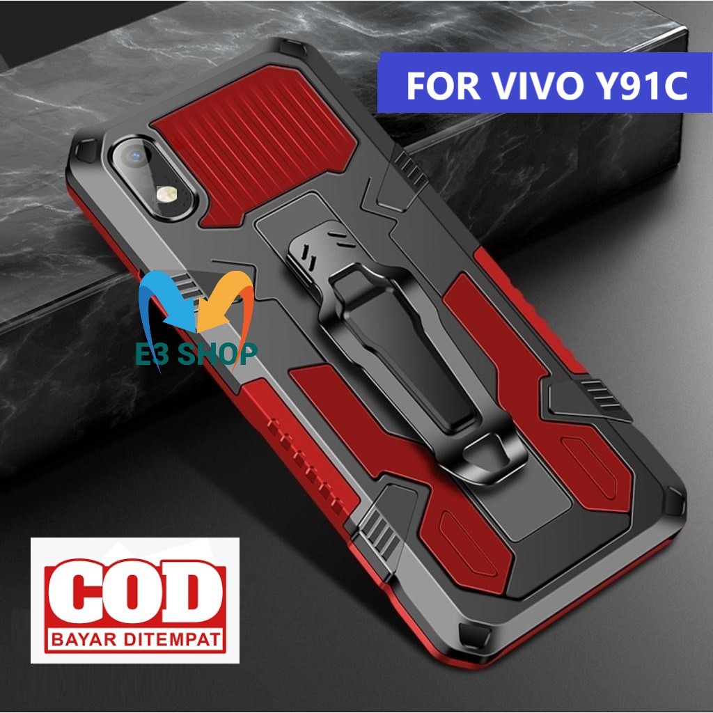 Case hp VIVO Y91C CASING STANDING BACK KLIP HARD CASE HP ROBOT NEW COVER