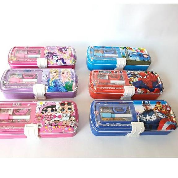 

✿*PROMO* KOTAK PENSIL KALENG SUSUN ADA PERKALIAN CC-29 100% Awet !!