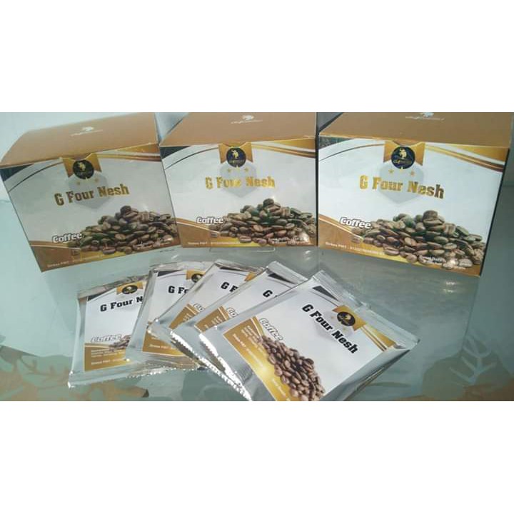 G4NESH KOPI G FOUR NESH, 2 BOX/KOPI STAMINA & VITALITAS PASUTRI/TINGKATKAN IMUNITAS TUBUH, @8 SCHT