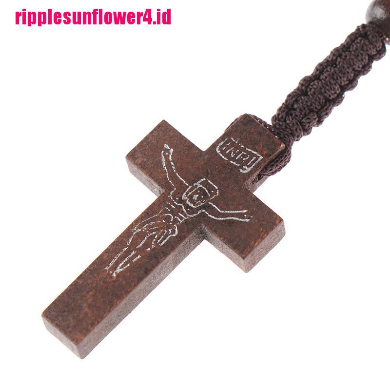 1pc Kalung Rosario Desain Manikmaniksalib Yesus Gaya Katolik