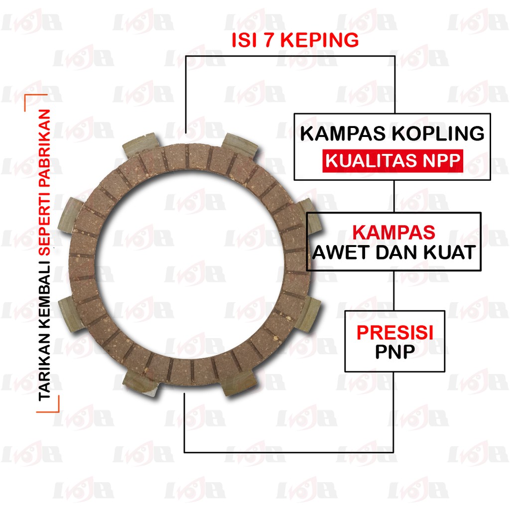 NPP Kampas Plat Kopling Yamaha FR 80 Clutch 7 Lembar