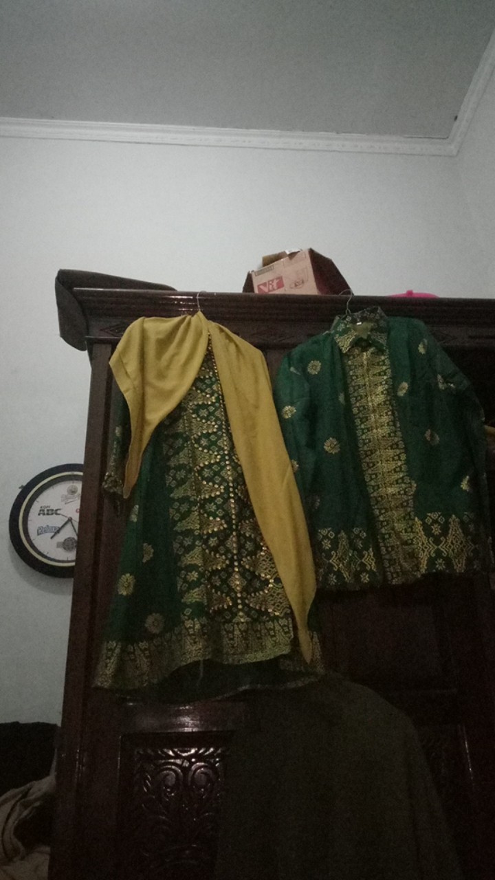 Set Batik Couple  Asanti  Mewah Terbaru Original Hijau Maroon Terbaru