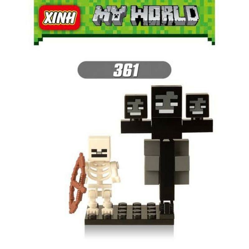 Lego Minecraft skeleton with wither set 2 karakter game mine craft my world Minifigure brick
