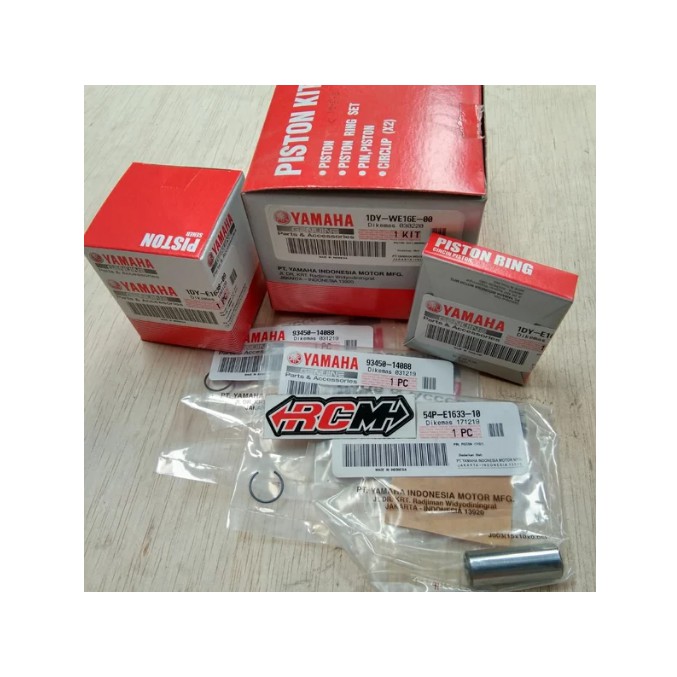 PISTON KIT SET SEHER SEKER JUPITER Z1 FORCE FI INJEKSI UKURAN OS 100 1.00 ORI YAMAHA 1DY-WE16E-00