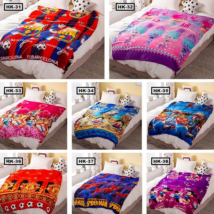 Cod - Luxurylife - Hk - Selimut Karakter Doraemon 150X200Cm Jumbo - Selimut Bulu Karakter Halus