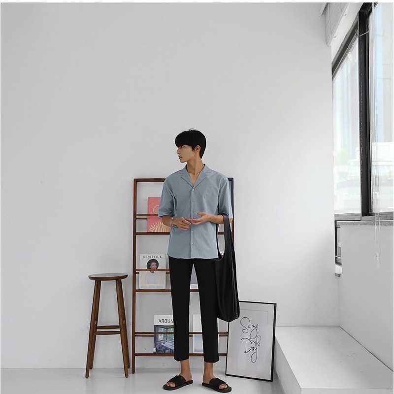 Uniqlo Open Collar Shirt - Kemeja Lengan Pendek-8