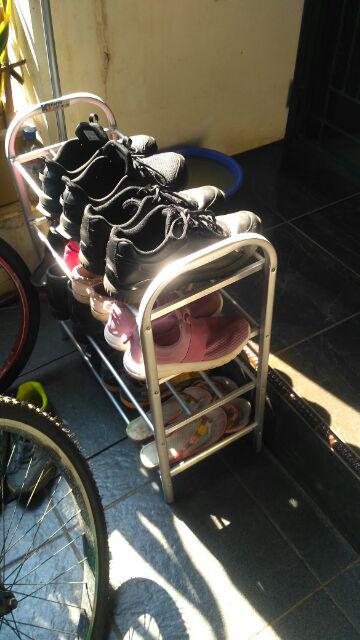 Rak Sepatu 4susun  Full Alumunium