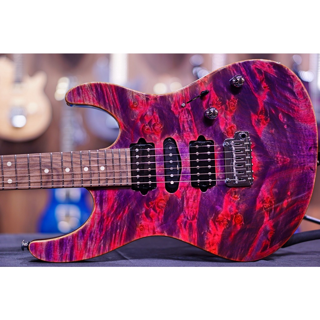 Suhr Modern custom waterfall burl maple pink algae 65152