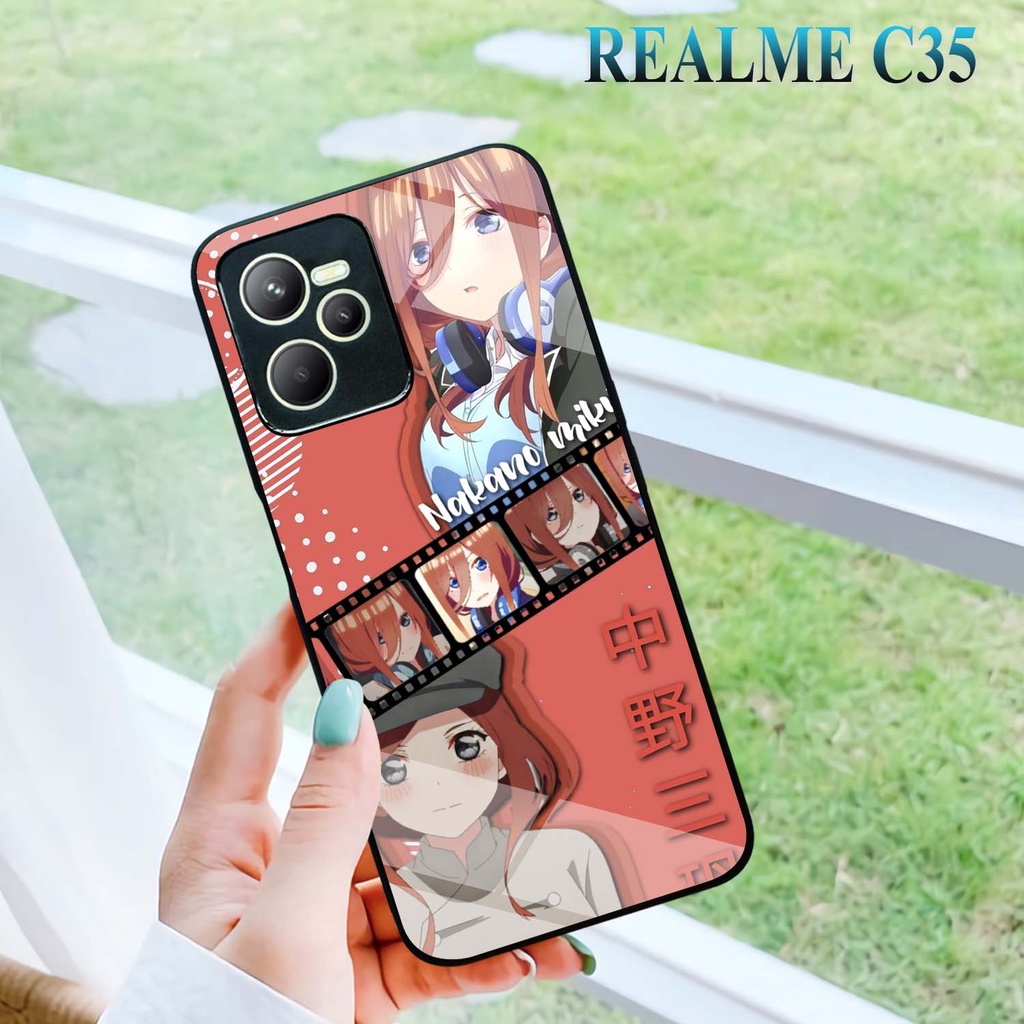 Case Kilau Realme | C35 | Narzo 50A Prime | Casing Hp Glossy | Motif Miku Nakano