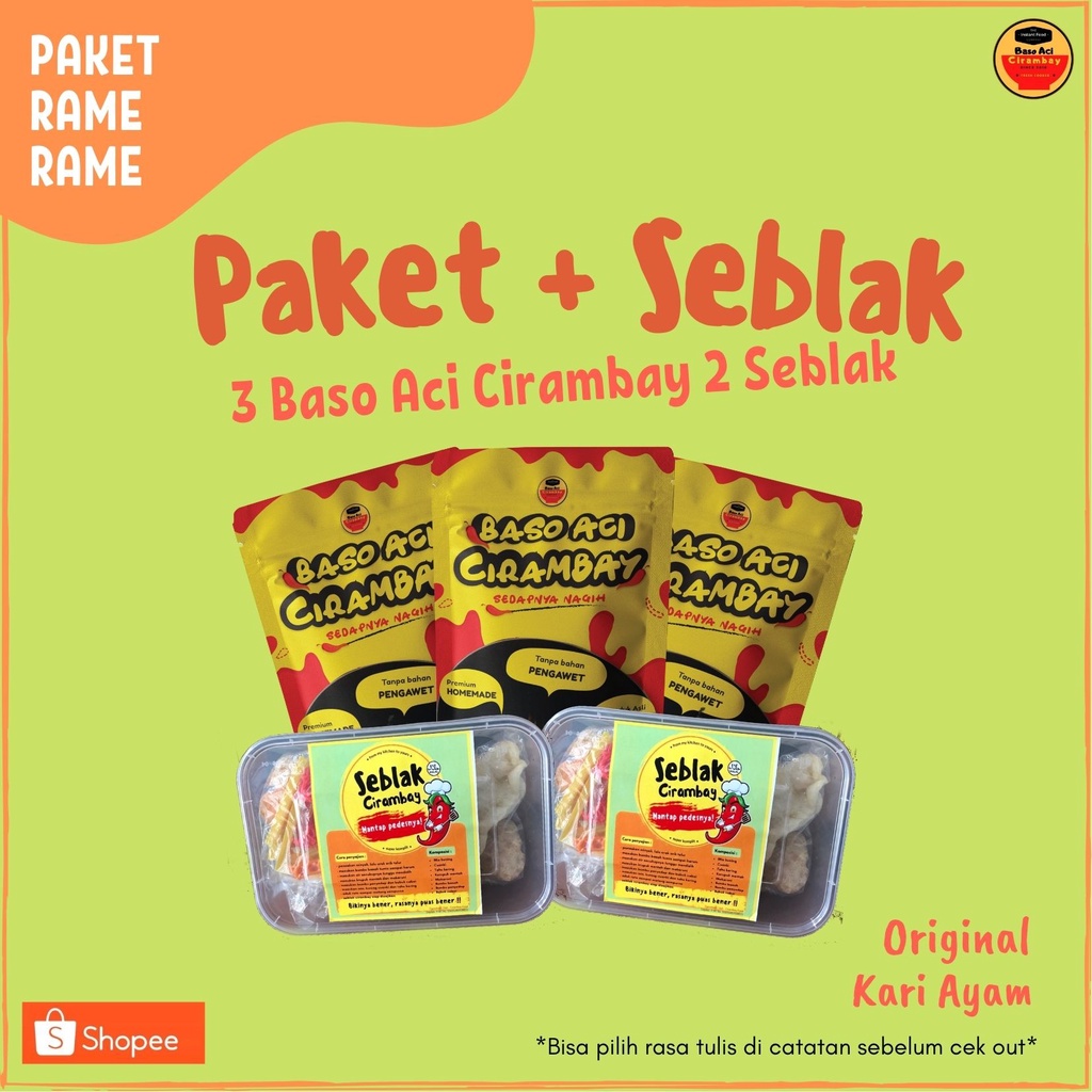 

Paket 3 Baso Aci Cirambay 2 Seblak