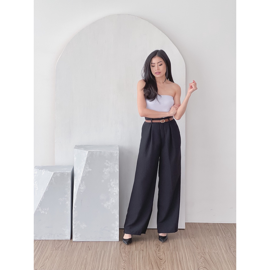 Hanna Pants Casual Celana Kekinian Formal Bawahan Panjang Bahan Premium Fashion Wanita-2