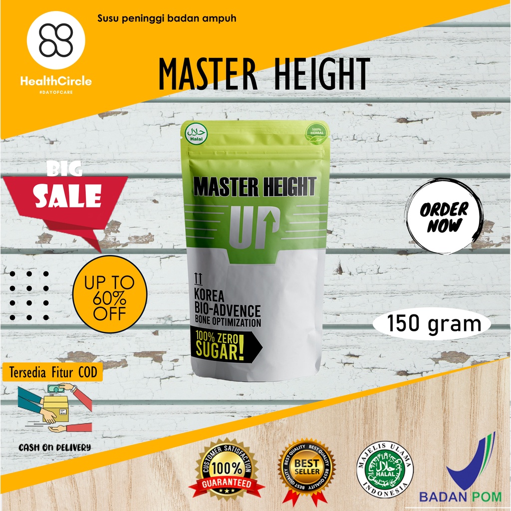 

MASTER HEIGHT–Peninggi Badan Original Terlaris / susu penambah tinggi badan