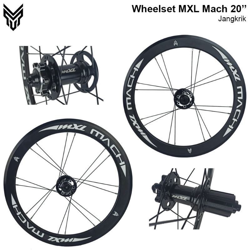 Wheelset MXL Mach 20" 406 black rim 4 cm bearing
