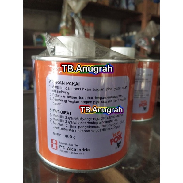 LEM PIPA ISARPLAS KUAS / LEM PIPA ISARPLAS KUAS/ LEM PIPA PVC / LEM PRALON KALENG 400gr