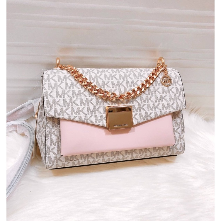 MK lita medium shoulder bag vanilla blush multi