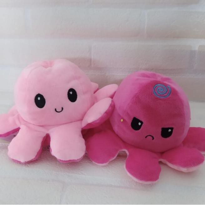 Populer] Boneka Gurita Mood Octopus Reservable Viral Tiktok - Merah Muda